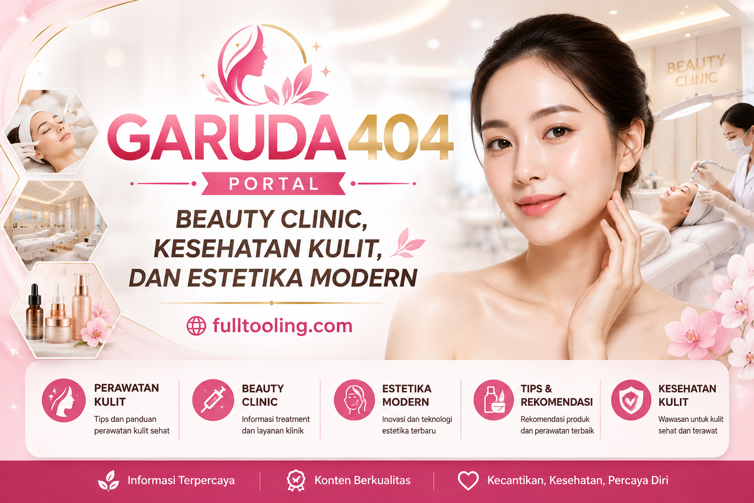 Thumbnail 1 of 3, Poster, GARUDA404 | Portal Beauty Clinic, Kesehatan Kulit, dan Estetika Modern - fulltooling.com designed and sold by GARUDA404.